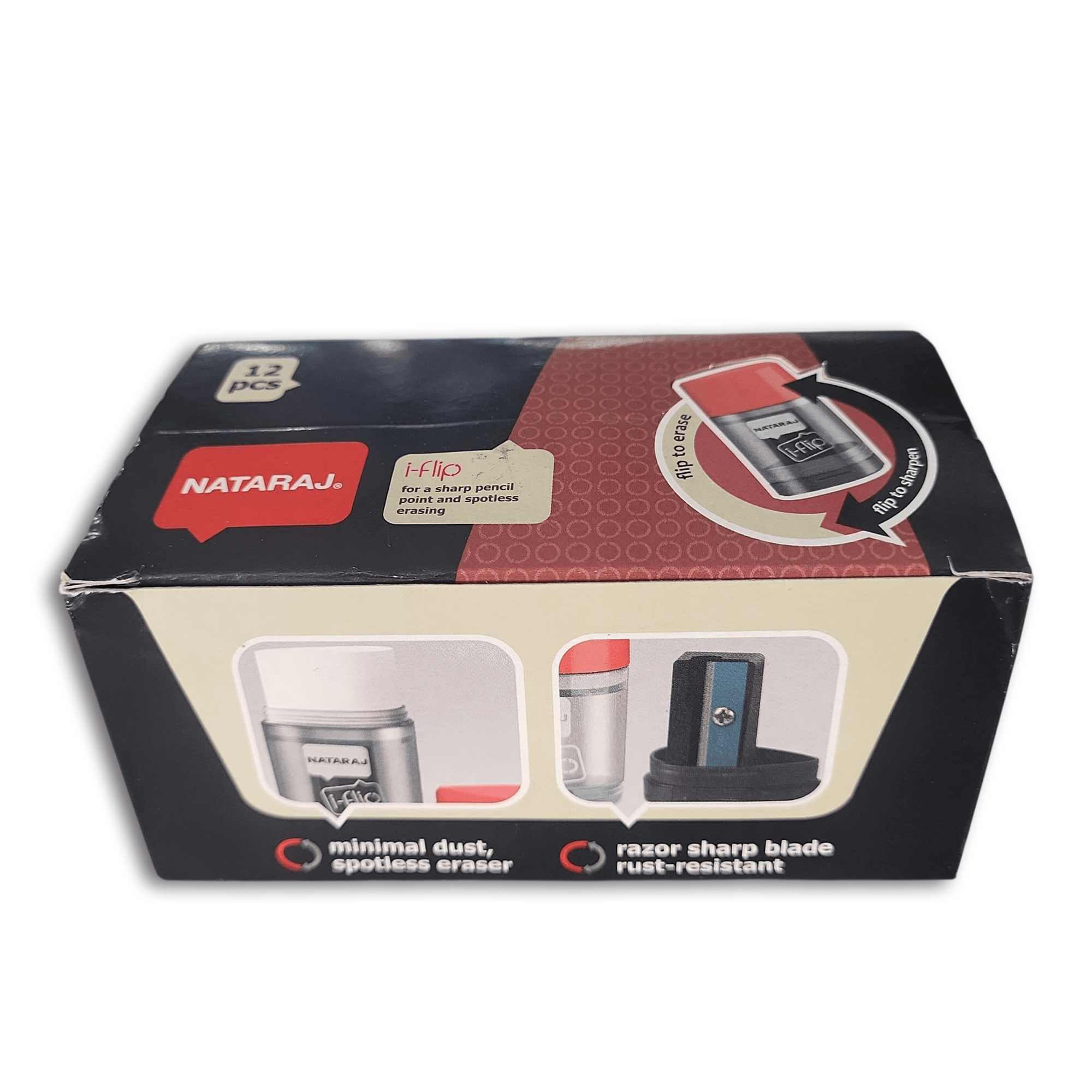 Taille-crayon et gomme Nataraj I-Flip