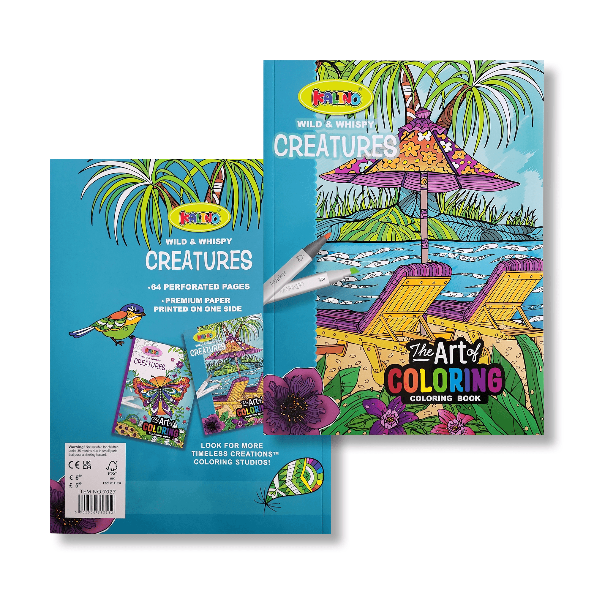 carnet de coloriage — wild & whispy creatures