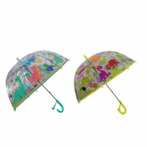 parapluie transparent motif dinosaure — pour enfants