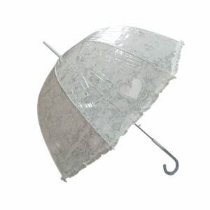 parapluie transparent dentelle blanc — élégant et raffiné