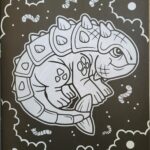 neon colouring — dinosaurs a4 (16 pages, pages noires)