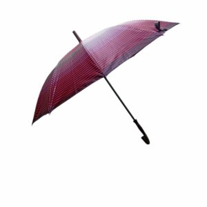parapluie antivent à rayures rouges et noires