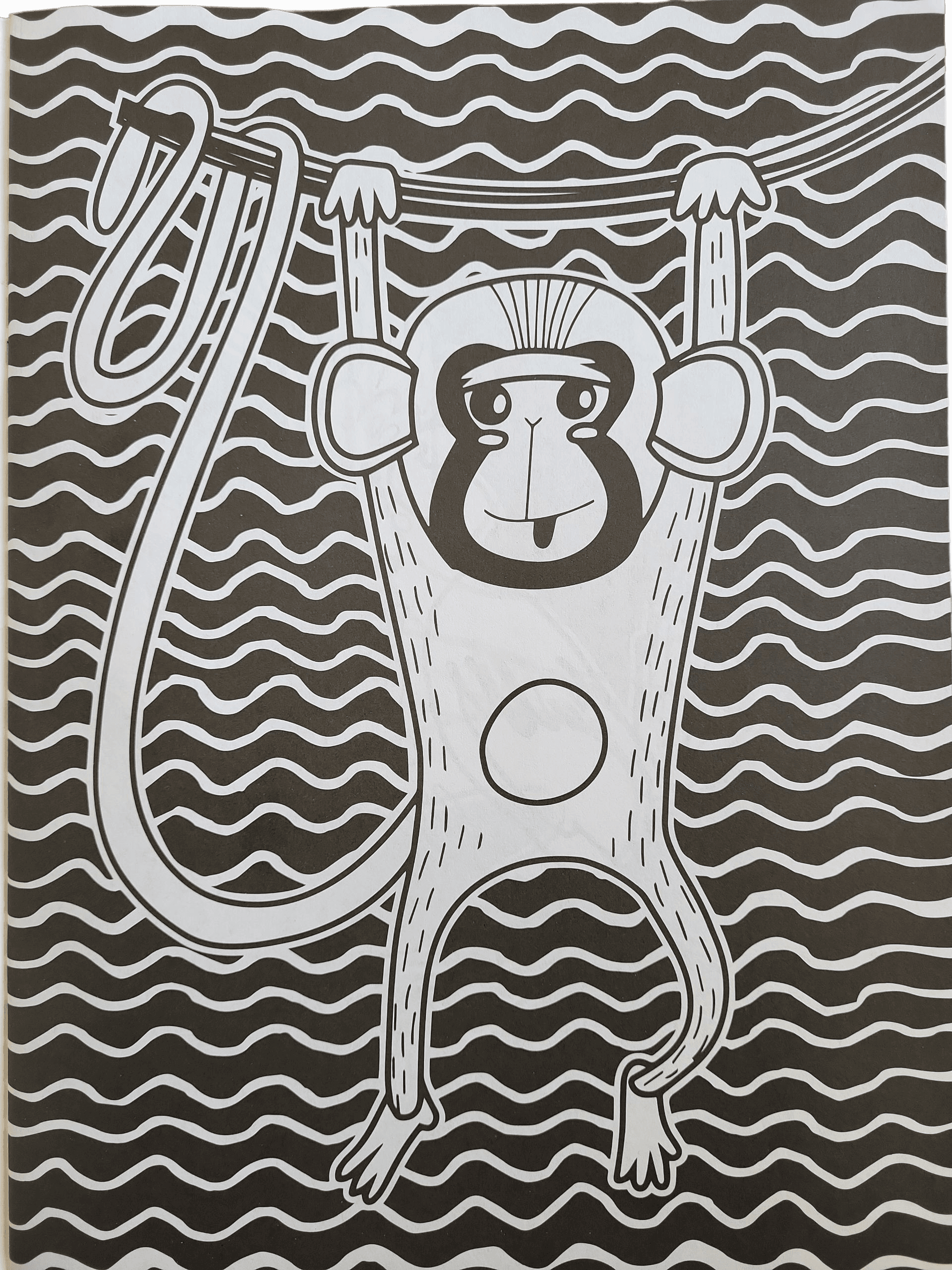 neon colouring — jungle a4 (16 pages, pages noires)