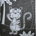 neon colouring — jungle a4 (16 pages, pages noires)