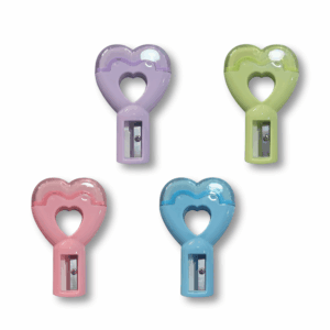 Taille‑crayon Coeur — taille‑crayon + gomme intégrée