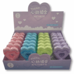 taille‑crayon coeur — taille‑crayon + gomme intégrée