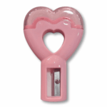 taille‑crayon coeur — taille‑crayon + gomme intégrée