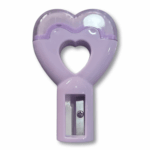 taille‑crayon coeur — taille‑crayon + gomme intégrée