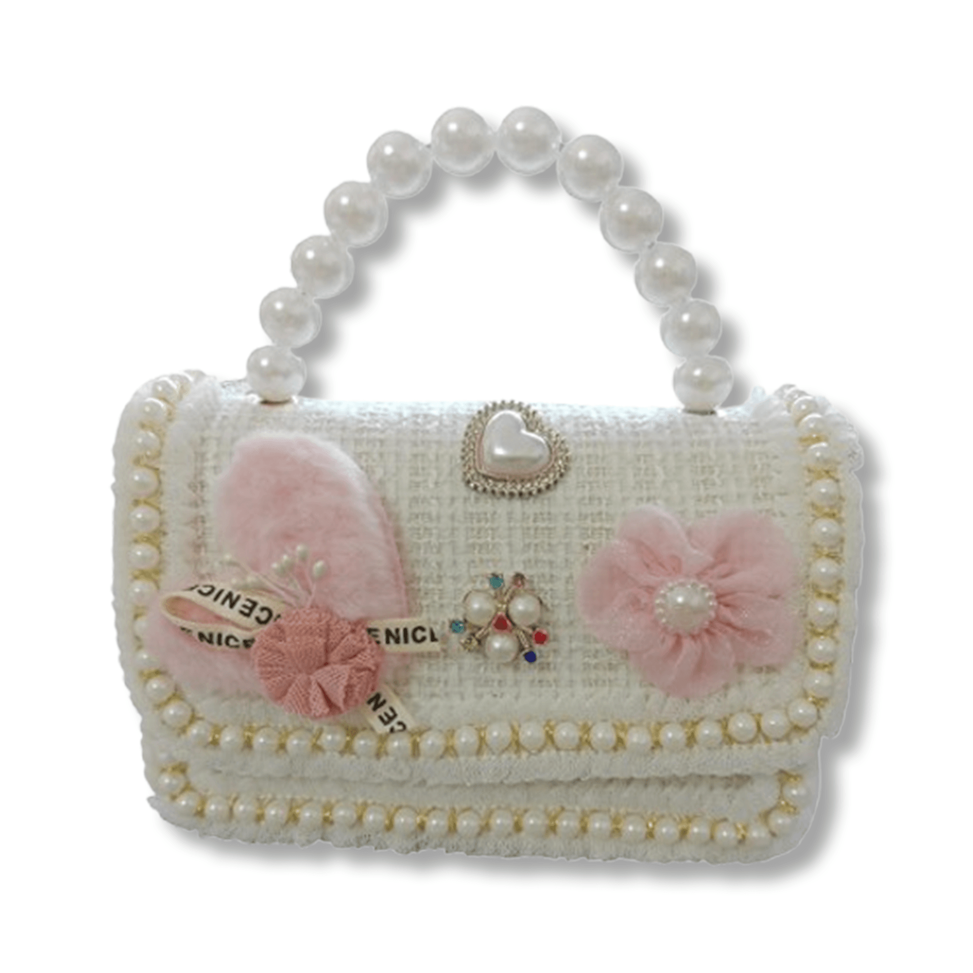 mini sac à main enfant — petit sac décoratif à poignée perles