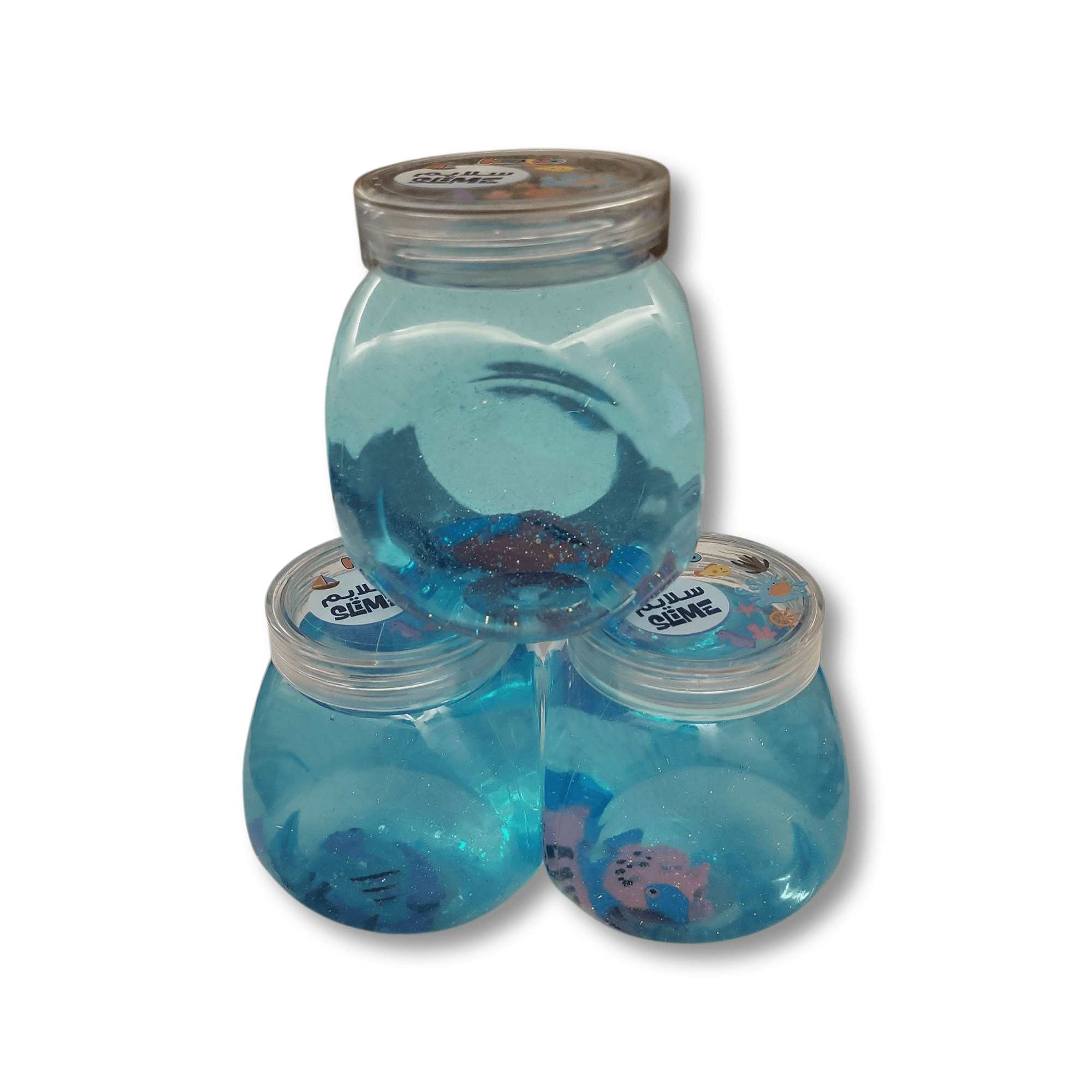 slime kalino — texture sensorielle avec accessoires marins