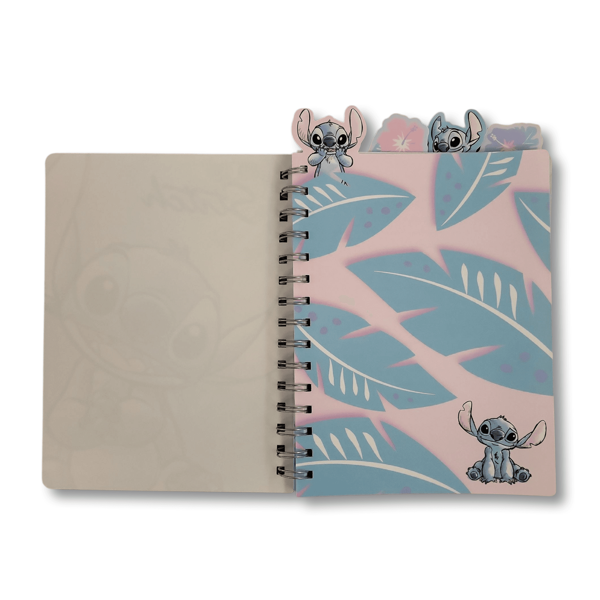 bloc notes stitch — design illustré avec onglet marque page