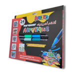 coffret 24 marqueurs acryliques kalino — couleurs vives