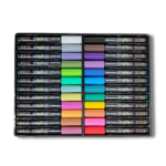 coffret 24 marqueurs acryliques kalino — couleurs vives