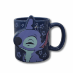 tasse 3d stitch & angel — nez en relief (bleu / rose)