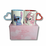 set 2 tasses stitch & angel — anses cœur