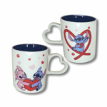 set 2 tasses stitch & angel — anses cœur